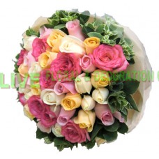 ARS055 -(情人節精選08/02-16/02) 完整的愛-48支裝4色玫瑰花束